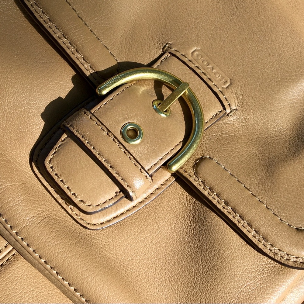 Coach Campbell Leather Camel Satchel - Picture 5 of 16